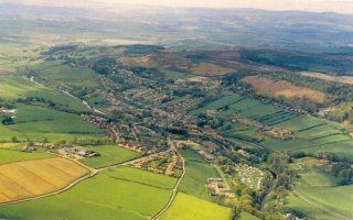 Aerial photograph of Rothbury